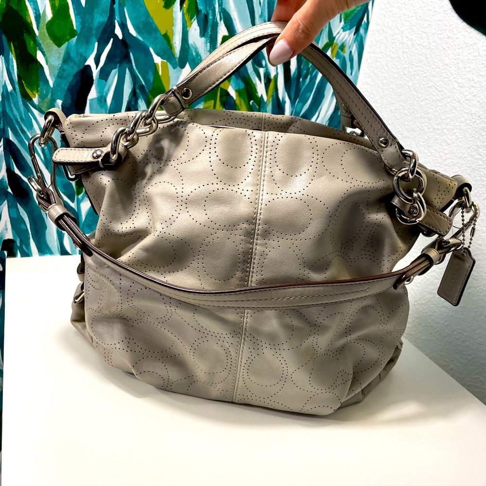 Grey coach bag